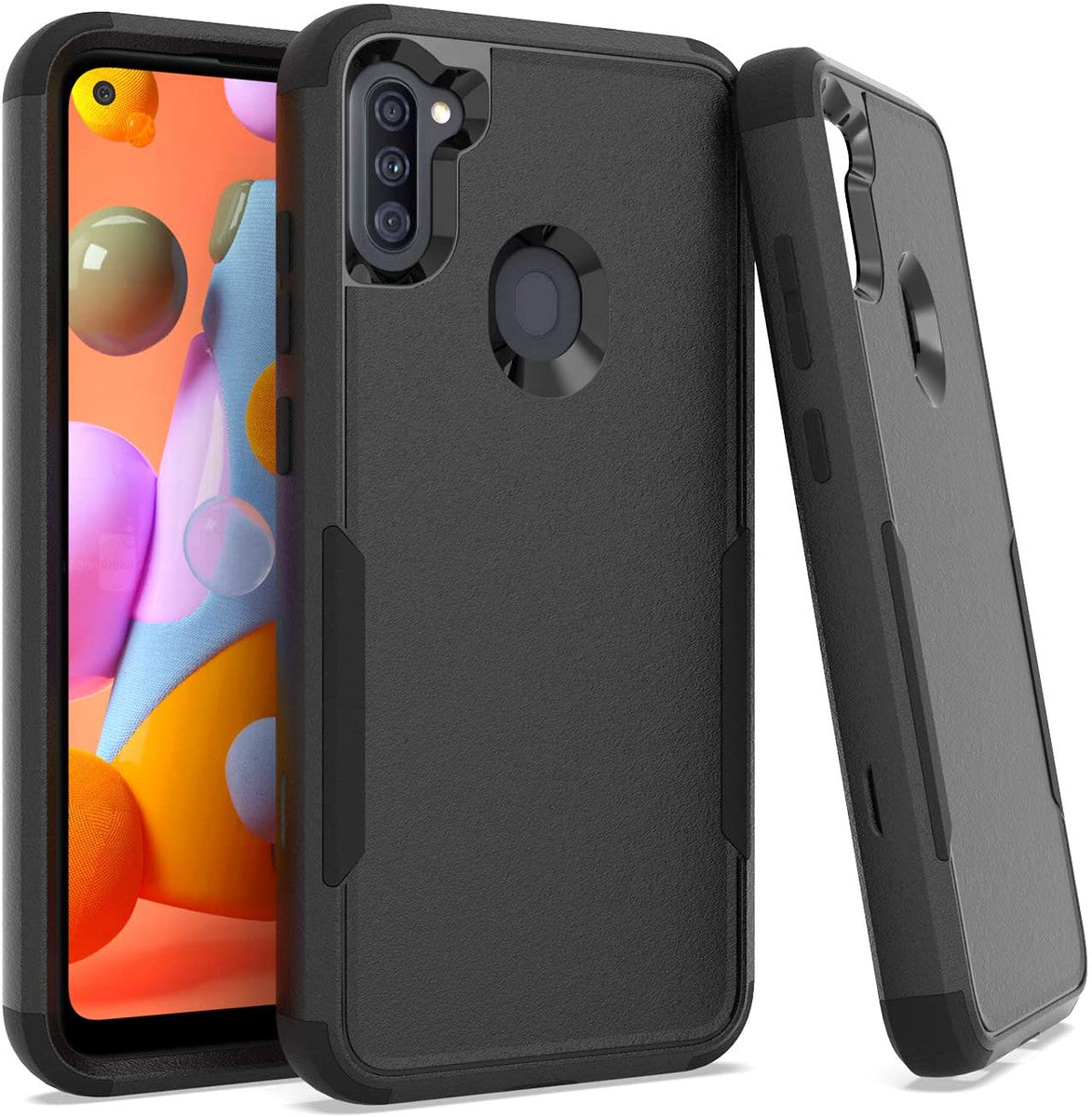 For Samsung Galaxy A16 5G Tough Hybrid Shockproof Silicone Rubber TPU + Hard PC Heavy Duty Three Layer Armor Protection Case Cover