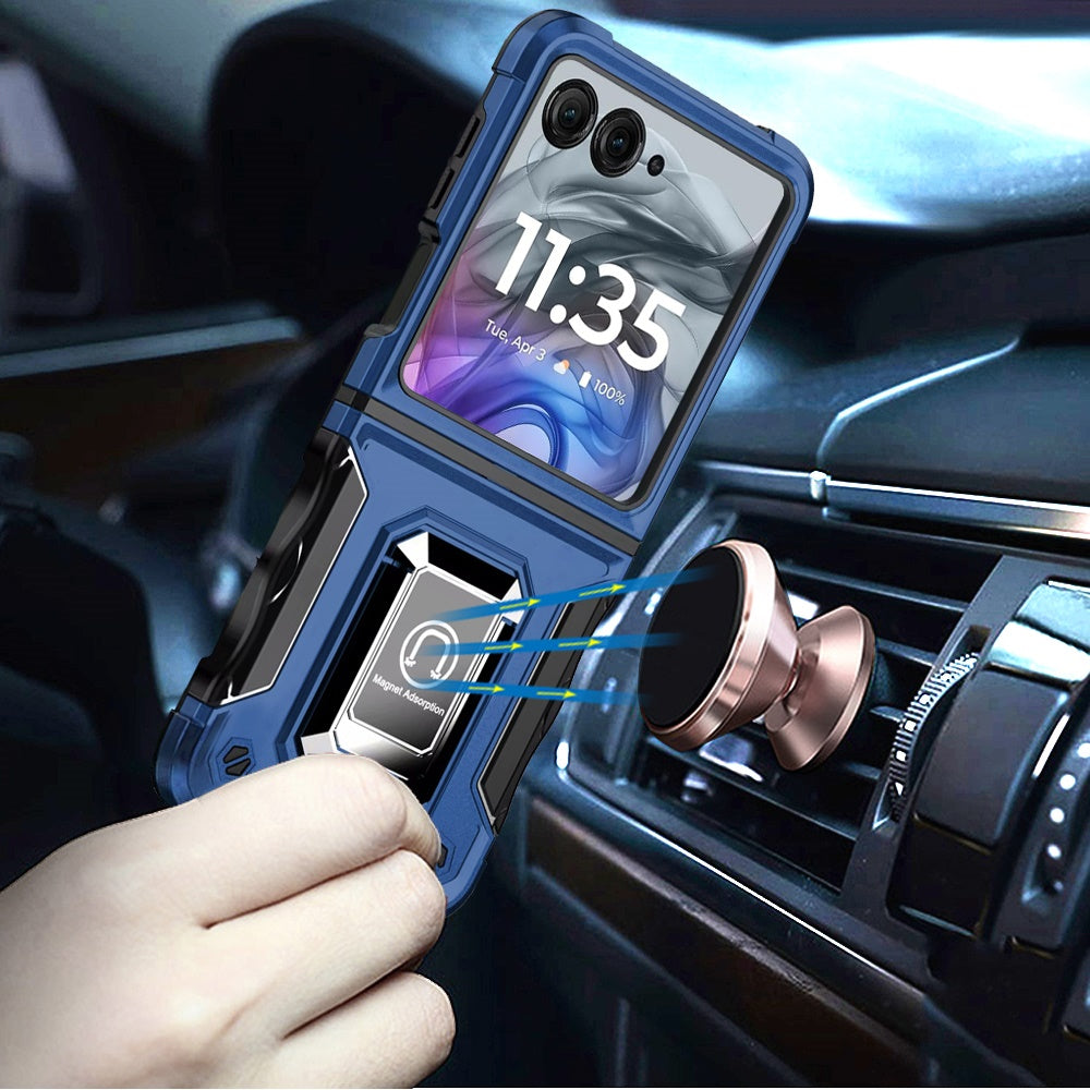 For Samsung Galaxy Z Fold 7 Hybrid Stand Magnetic Ring Holder Kickstand Heavy Duty Rugged Drop Silicone & Hard PC Shockproof Case Cover