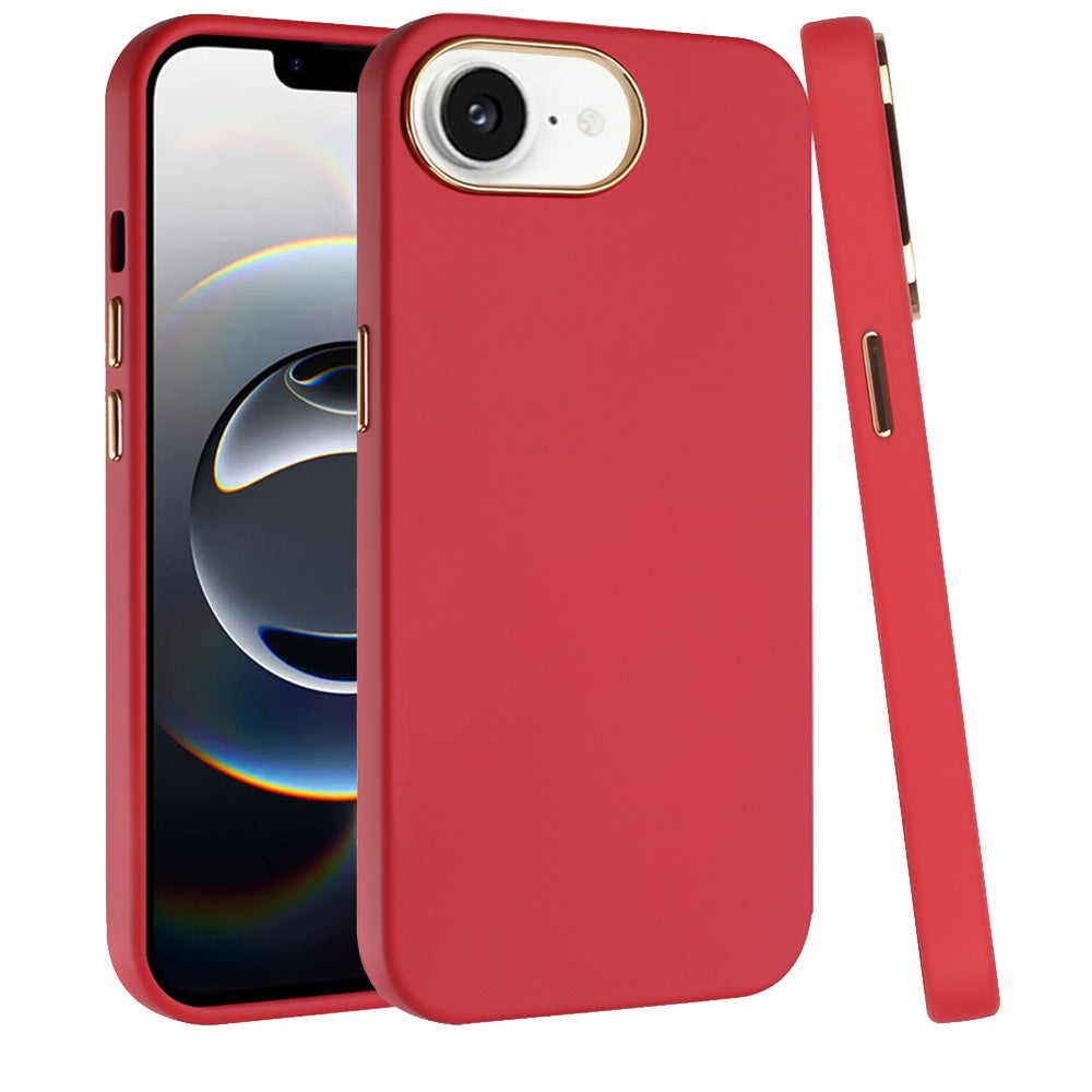 For Apple iPhone 16e Hybrid Armor Shockproof, Durable Bumper Rubber Gummy Gel Slick Hard PC Silicone TPU Case Cover