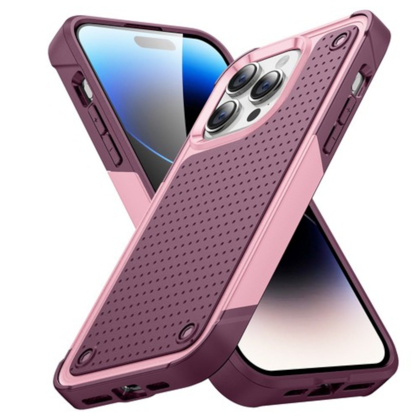 For Apple iPhone 15 Pro (6.1") Shockproof Non-Slip Textured Heavy Duty Rugged TPU Drop Military Protection Bumper Phone Case Cover
