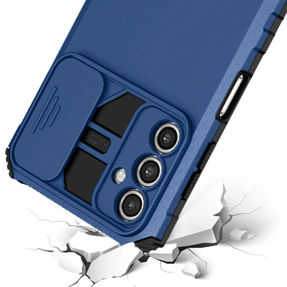 For Samsung Galaxy A16 5G Hybrid Hard PC & TPU Rubber Shockproof with Easy Viewing Kickstand & Covered Camera Protection Case Cover