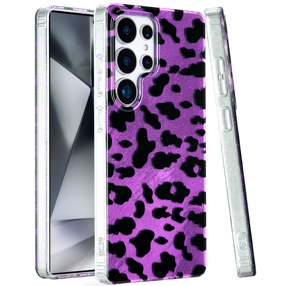 For Samsung Galaxy A16 Glitter Leopard, Fashion Design Animal Skin Print Slim IMD TPU Dual Layer Shockproof Protective Case Cover