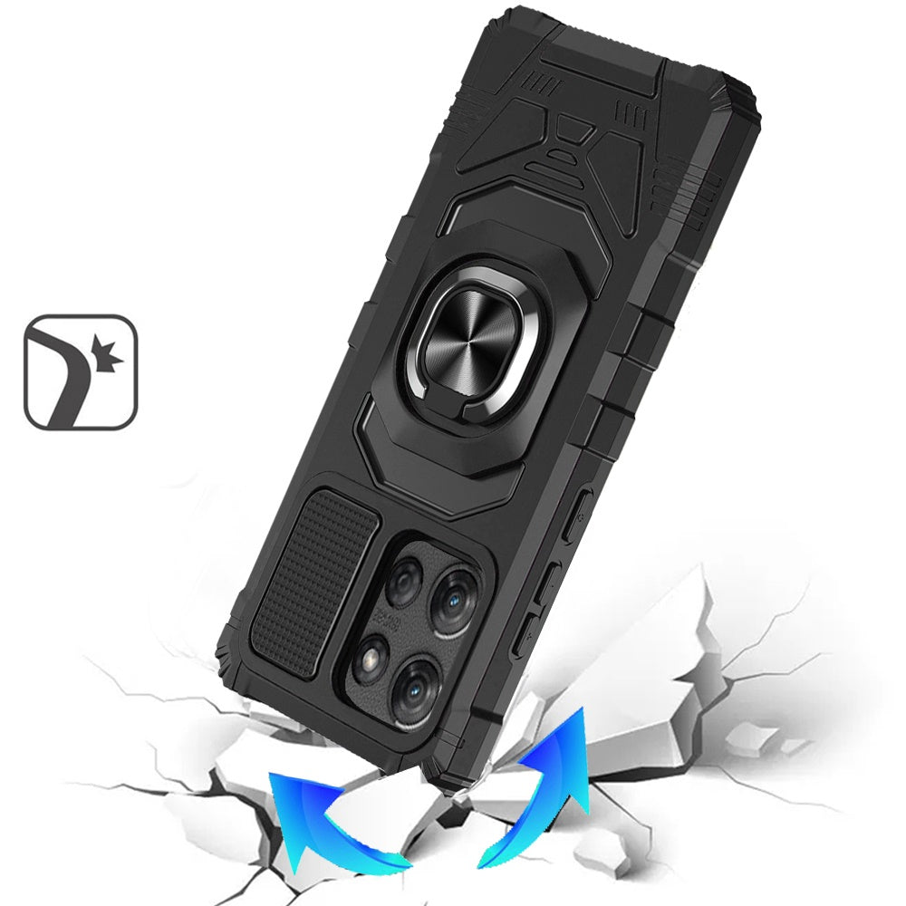 For Motorola Moto G Stylus 5G 2025 Hybrid Dual Layer with 360° Rotate Magnetic Ring Stand Holder Kickstand TPU Rugged PC Shockproof Case Cover