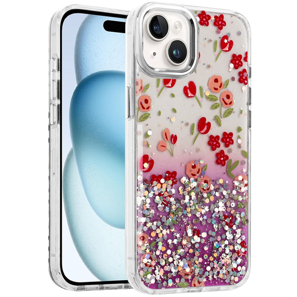 For Apple iPhone 16 Pro Max Fashion Beautiful Epoxy Design Hybrid Fashion Stylish TPU Protective, Shockproof Hybrid PC Case Cover