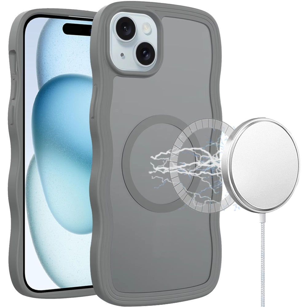 For Apple iPhone 14 /13 Grip Hand Magnetic Hybrid Case Shockproof Protection Matte Skin Rubber TPU + PC Case Cover