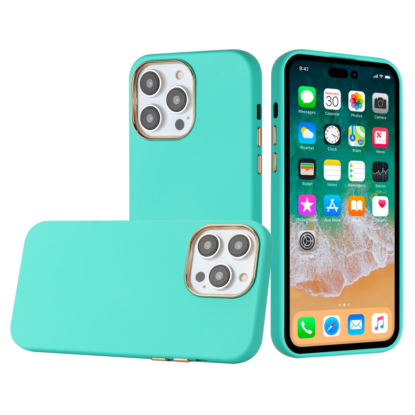 For Samsung Galaxy A06 Slim Classic Hybrid Around Rubber Gummy Gel Slick Hard PC Silicone TPU Chromed Button Case Cover