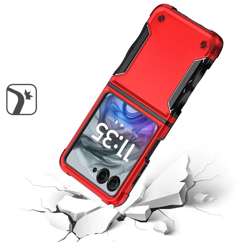 For Motorola Razr 2024 Back Hybrid Slim Fit Thin Lightweight Shockproof Hard PC Bumper Frame 2in1 Armor Protection Case Cover