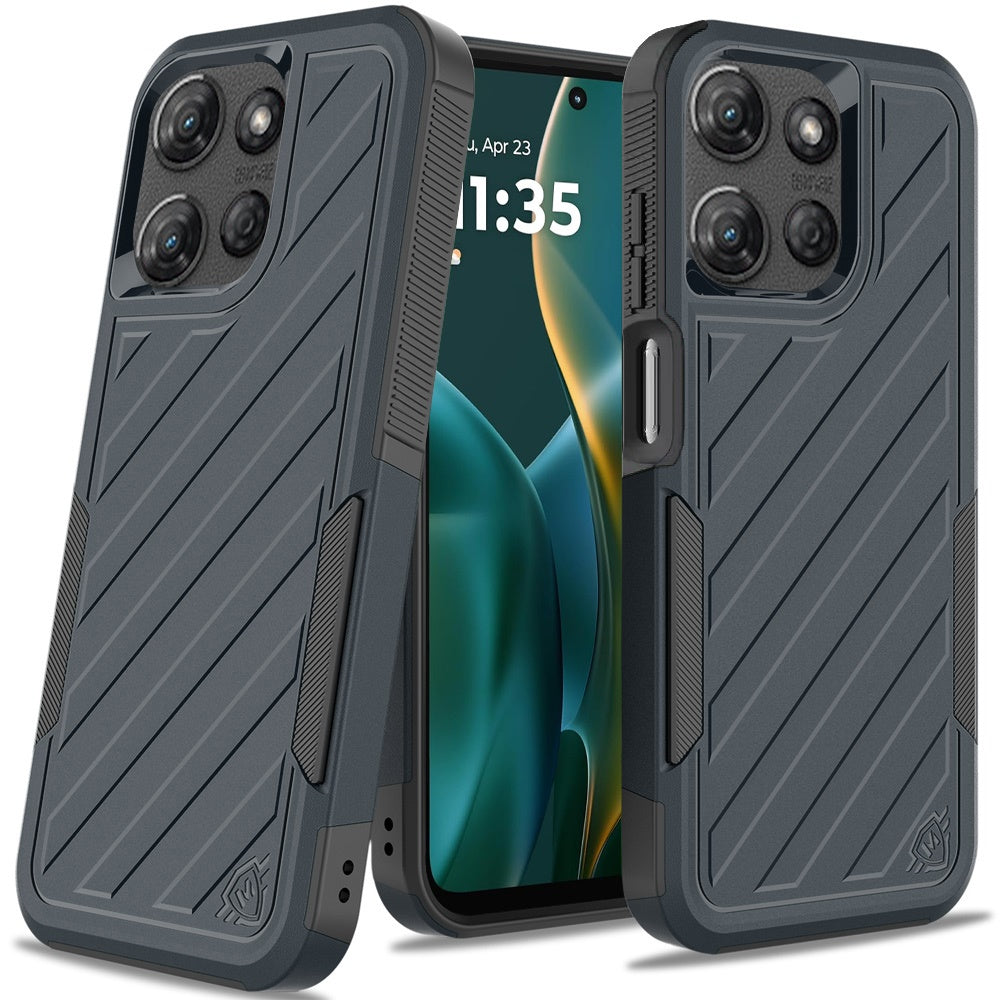 For Motorola Moto G Stylus 5G 2025 Hybrid lined shockproof dual layer Rugged 2in1 Hard PC & Silicone TPU Non Slip Textured Tough Armor Case Cover