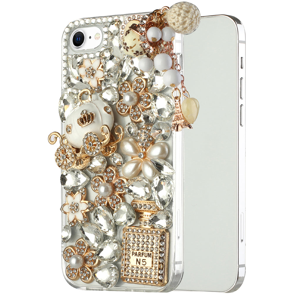 For Samsung Galaxy A16 5G Bling Crystal 3D Full Diamonds Luxury Sparkle Rhinestone Hybrid Protective Case Cover