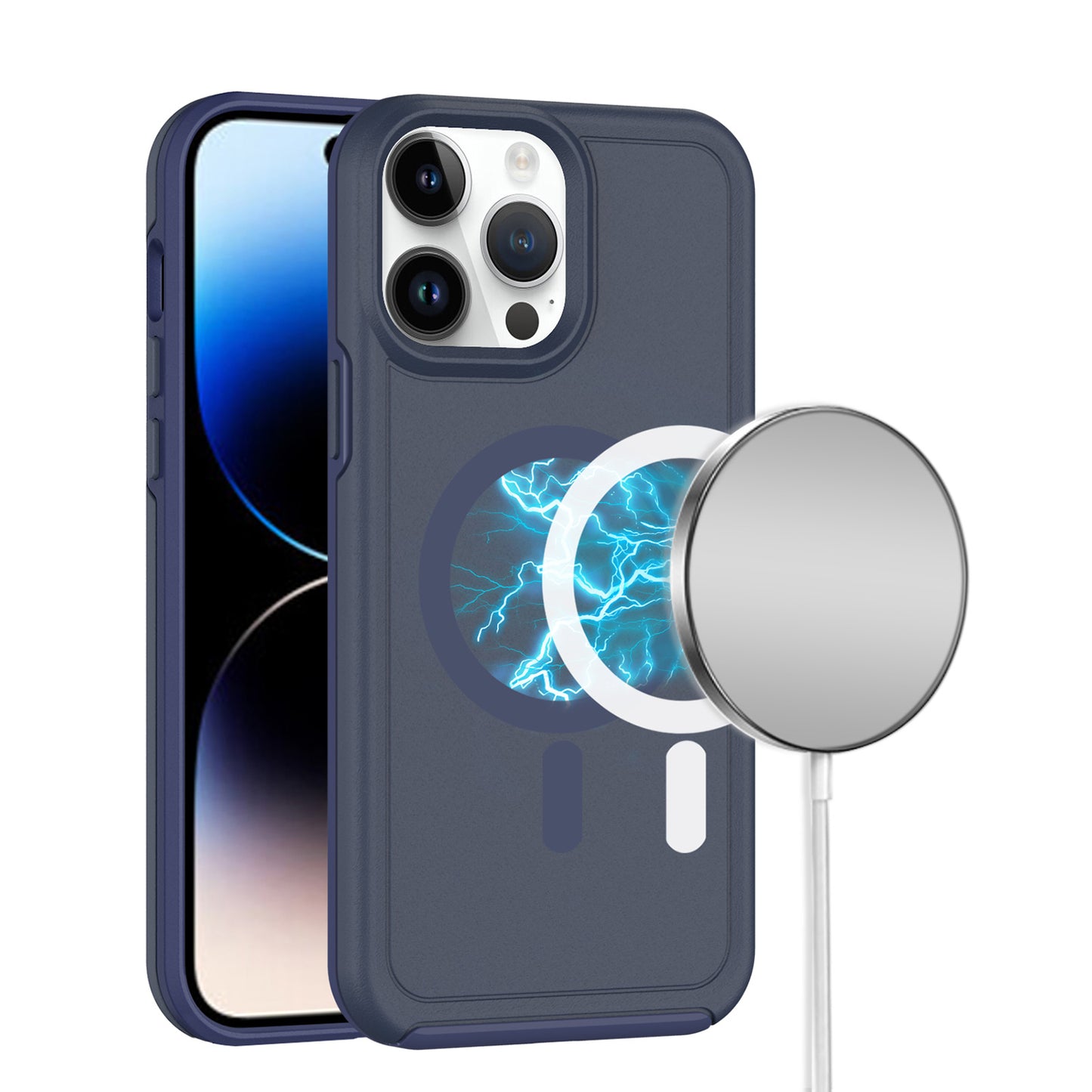 For Samsung Galaxy S25+ /S25 Plus /S24+ Plus Magnetic Circle, MagSafe Compatible, Guard Fused Heavy-Duty Hybrid Shockproof Slim Case Cover