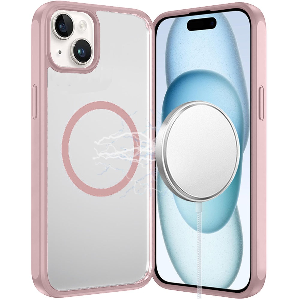 For Samsung Galaxy S25 Ultra Magnetic Circle HQ Transparent Clear TPU Thick 2.0mm Frame Hybrid Shockproof Protector Case Cover