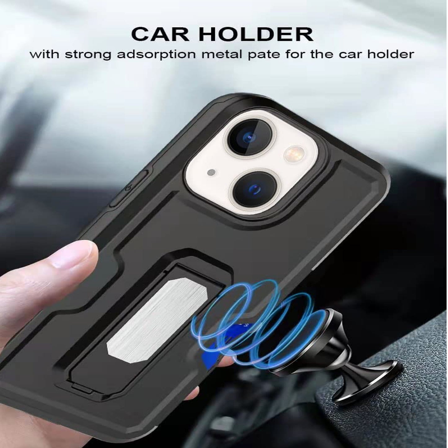 For Samsung Galaxy A16 Hybrid Wallet Case with Invisible ID Card Slot, Kickstand, Holster Belt Clip, Heavy-Duty Protection Case Cover