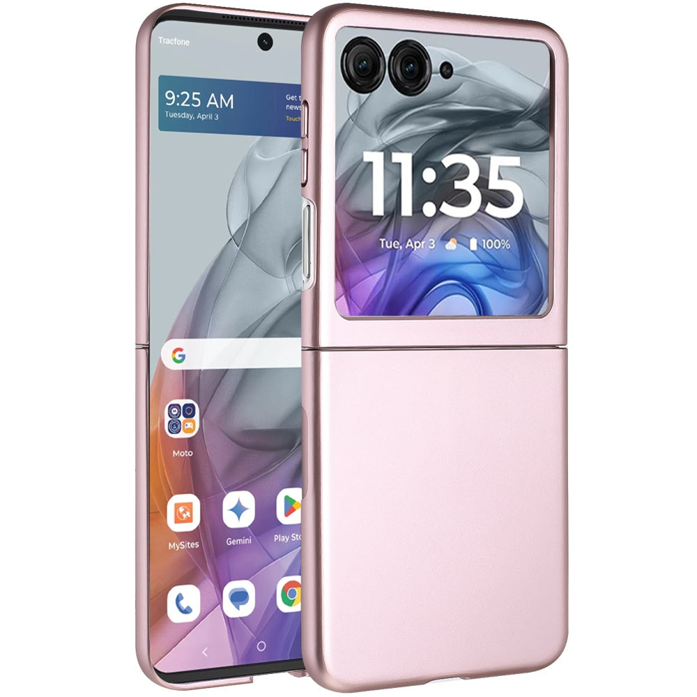 For Motorola Razr 2025 Premium Matte Finish Snap On Slim Flip Hybrid Shockproof Hard PC + Soft Rubber TPU Case Cover