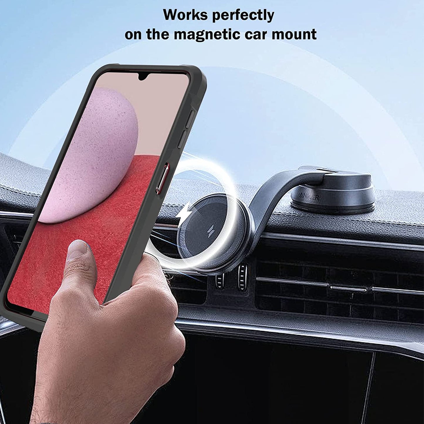 For Apple iPhone 15 Pro Max (6.7") Clear Transparent Hybrid with 360° Magnetic Ring Stand PC Heavy Duty Shockproof Phone Case Cover