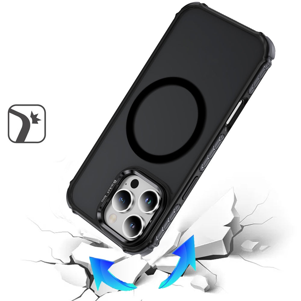 For Samsung Galaxy S23 FE /Fan Edition Hybrid Metal Camera Stand Ring Sturdy, Compatible with MagSafe, Matte Hard TPU Colorful Edge Case Cover