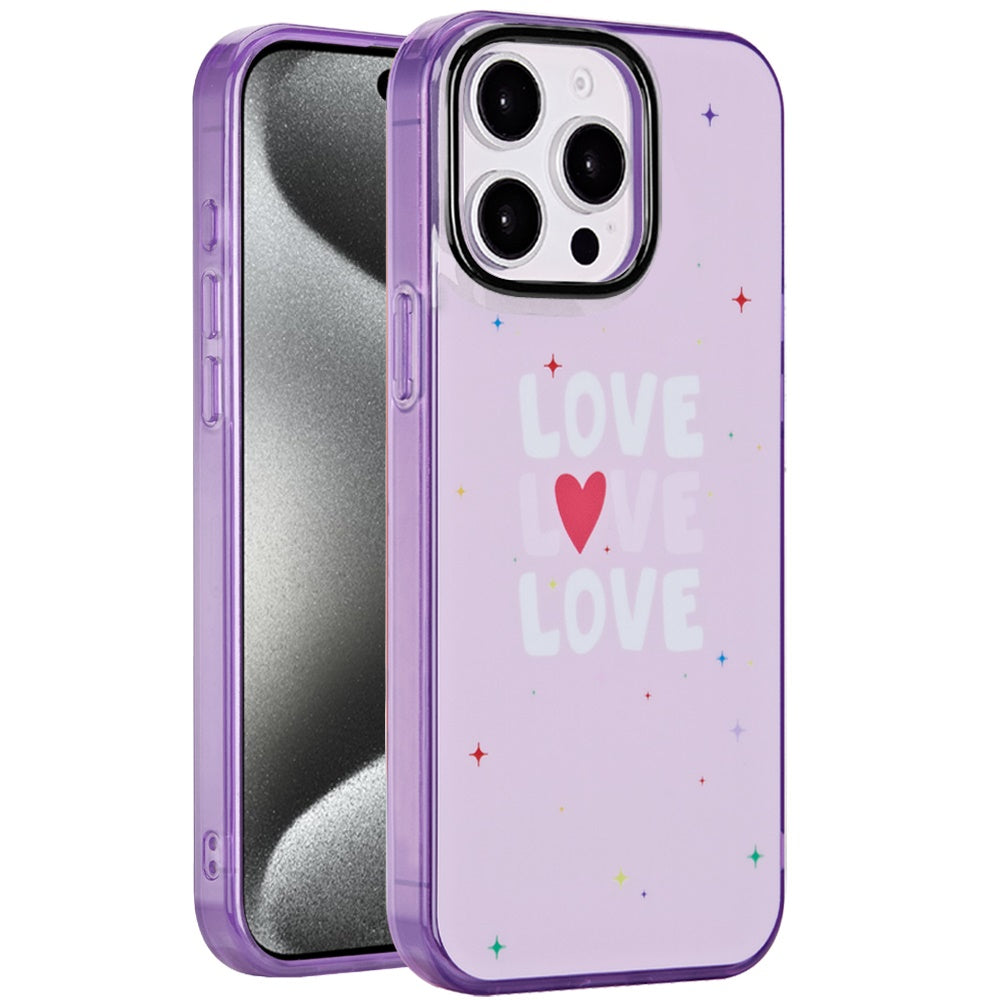 For Apple iPhone 16 Pro Max Fashion Layer Design Slim IMD TPU Protective, Shockproof Hybrid Stylish Durable Hard PC Case Cover