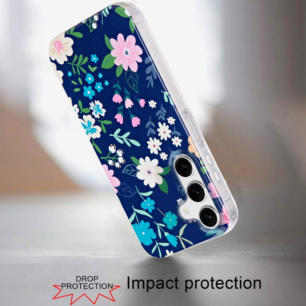 For Samsung Galaxy A16 5G Fashion Layer Design Slim IMD TPU Protective, Shockproof Hybrid Stylish Durable Hard PC Case Cover