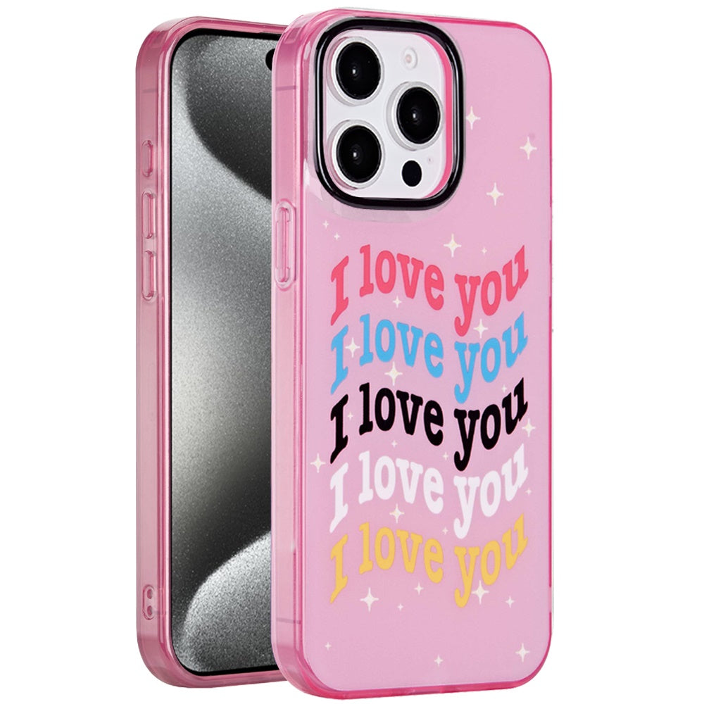 For Apple iPhone 16 Pro Max Fashion Layer Design Slim IMD TPU Protective, Shockproof Hybrid Stylish Durable Hard PC Case Cover