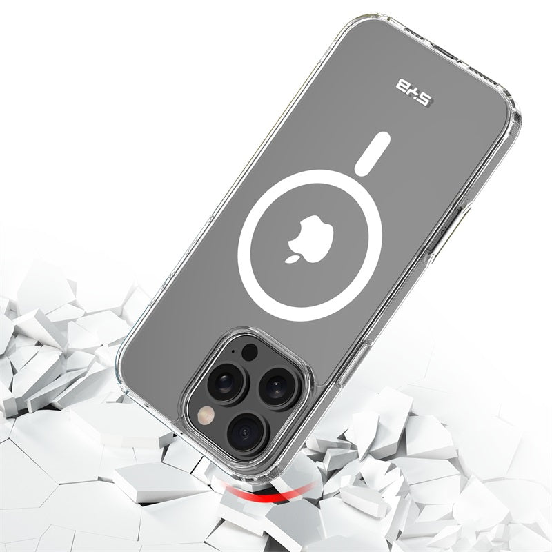 For Ultra-sleek Hybrid Slim Hard PC & TPU Compatible with MagSafe, Magnetic Protective Phone Case for Apple iPhone 16 Pro Max - Transparent Clear Case Cover Clear