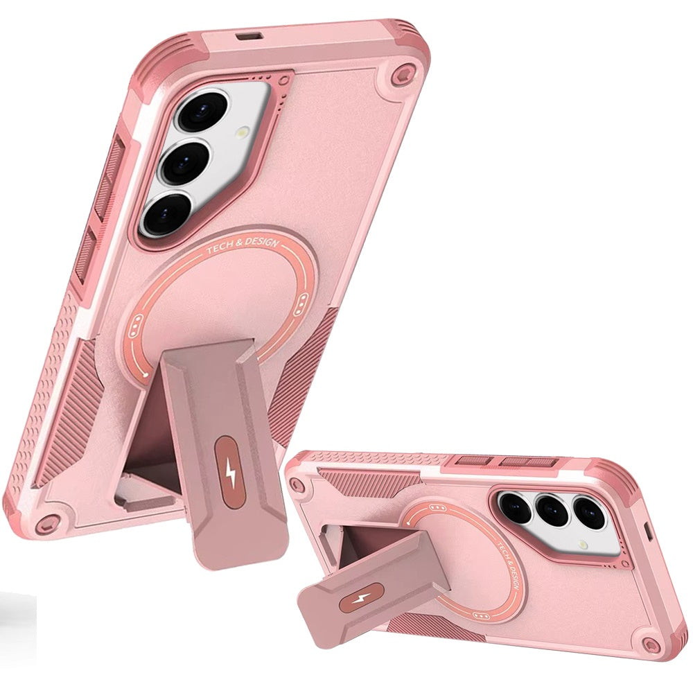 For Samsung Galaxy A16 5G Magnetic Invisible Kickstand Holder with Magsafe, Slim Fit Shockproof Hybrid Military Grade Heavy Duty Case Cover