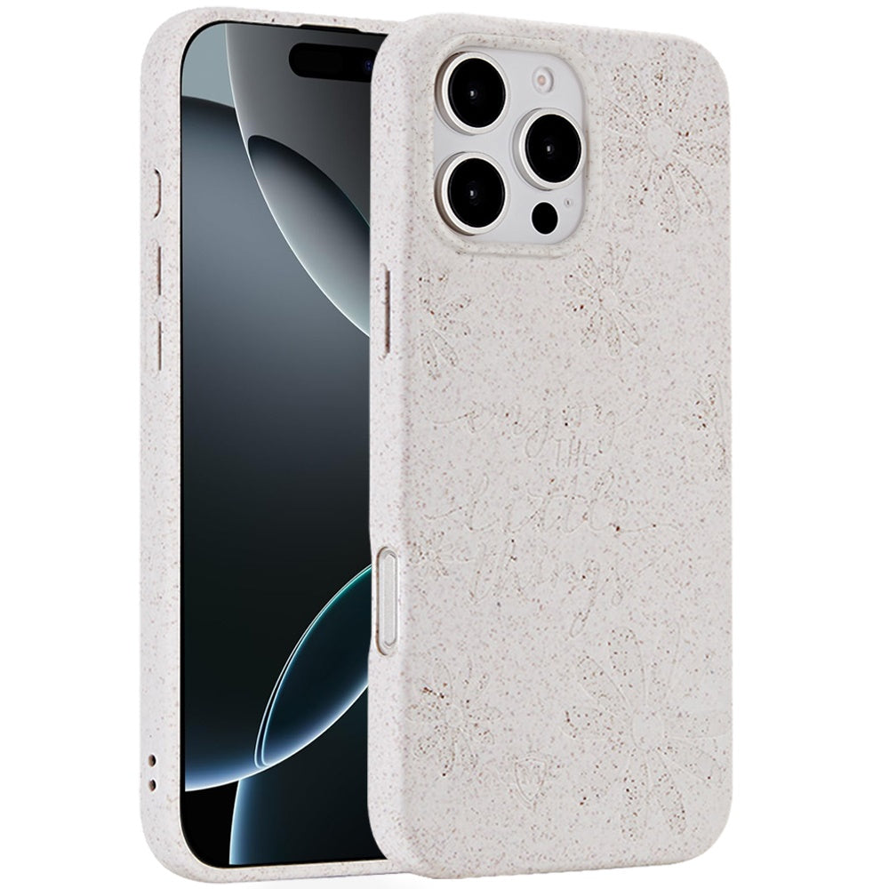 For Apple iPhone 16 Pro (6.3") Eco Friendly Bio-Degradable Design Hybrid Cases Slim Fit Soft TPU Drop Protection Rubber printed Case Cover