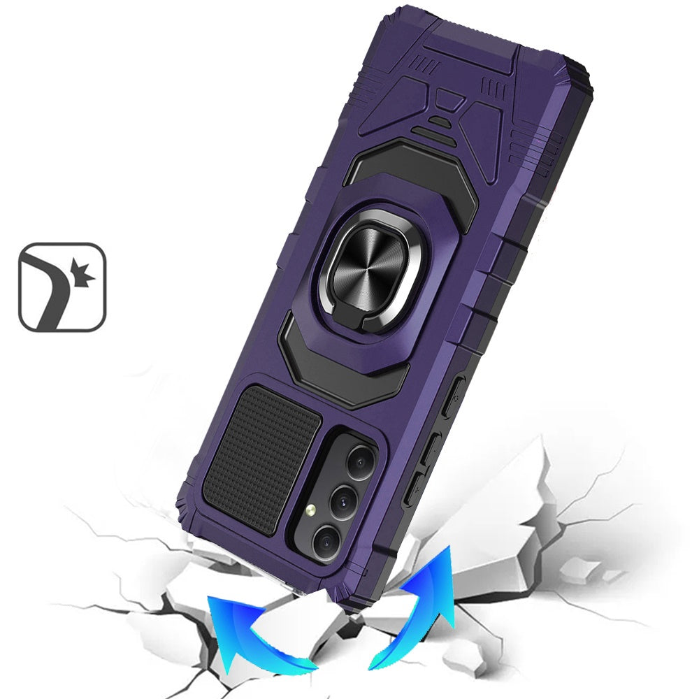 For Samsung Galaxy A26 Hybrid Dual Layer with 360° Rotate Magnetic Ring Stand Holder Kickstand TPU Rugged PC Shockproof Case Cover