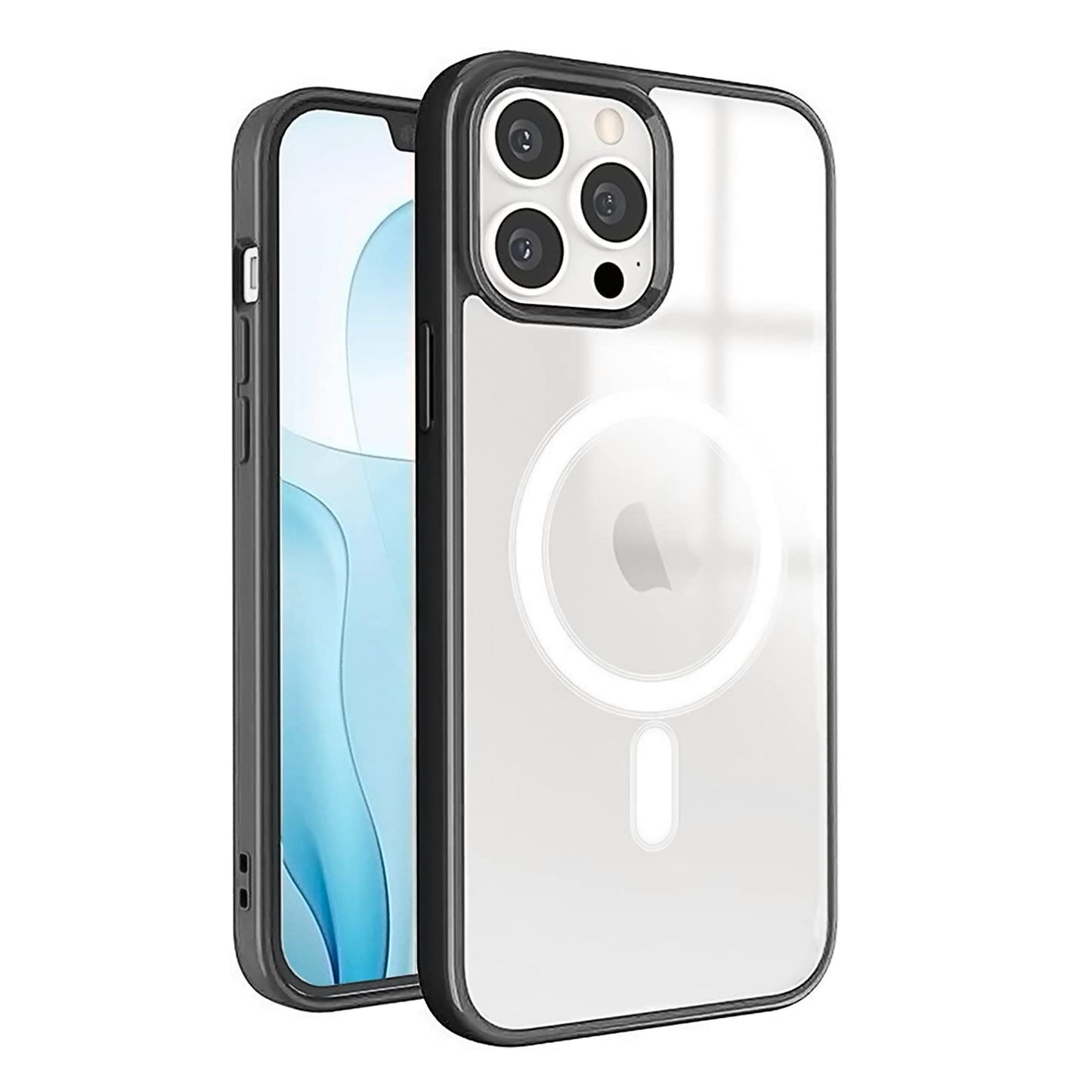 For Apple iPhone 15 Pro (6.1") Hybrid Clear Transparent Colors Edge Bumper with Magsafe Compatible, Slim Hard PC Phone Case Cover