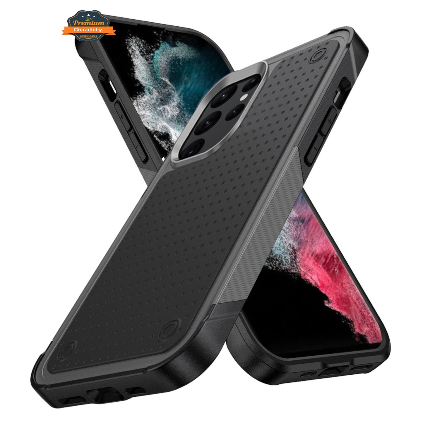 For Apple iPhone 15 Pro (6.1") Shockproof Non-Slip Textured Heavy Duty Rugged TPU Drop Military Protection Bumper Phone Case Cover