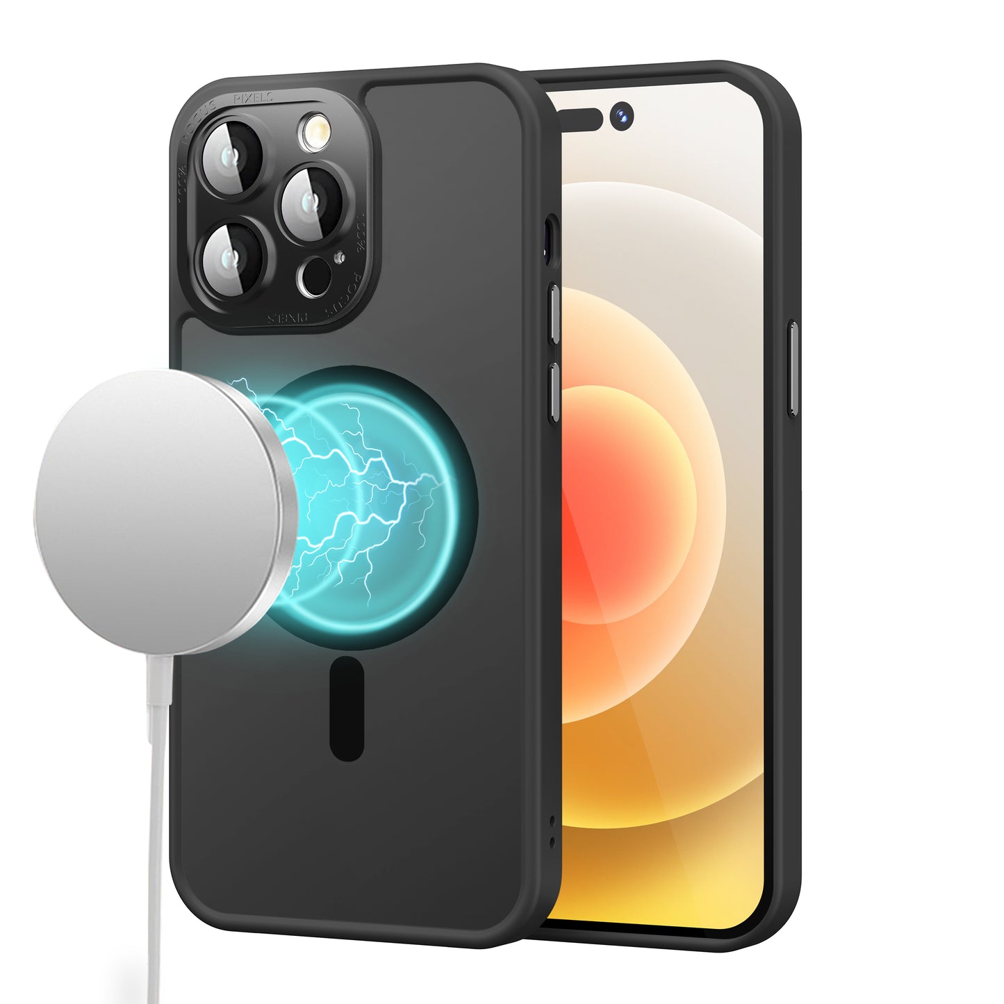Complete Protection HQ Matte Translucent Hybrid Shockproof w/ Camera Protector Compatible with MagSafe