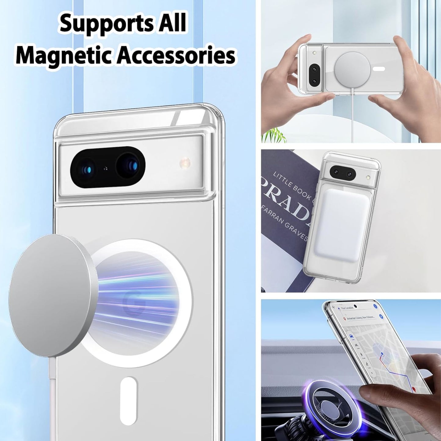 For Apple iPhone 17 Pro Max Hybrid Clear Case Compatible with MagSafe Shockproof Protective Transparent Back, Slim Fit, Wireless Charging Ready Case Cover Clear