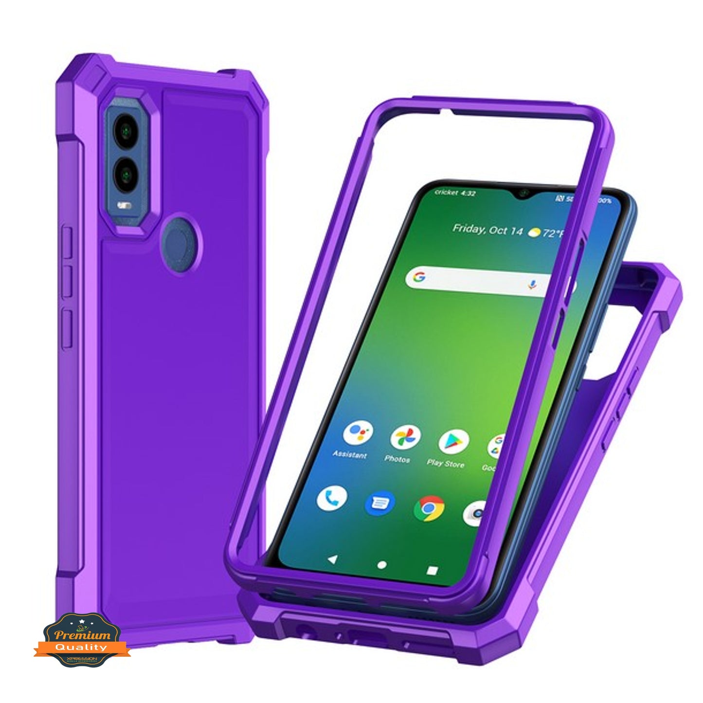 For Cloud Mobile Stratus C8 Full-Body Dual Layer Hybrid Case Slim, Drop-Proof TPU Hard PC, Durable Corner Front Bumper Protector Case Cover