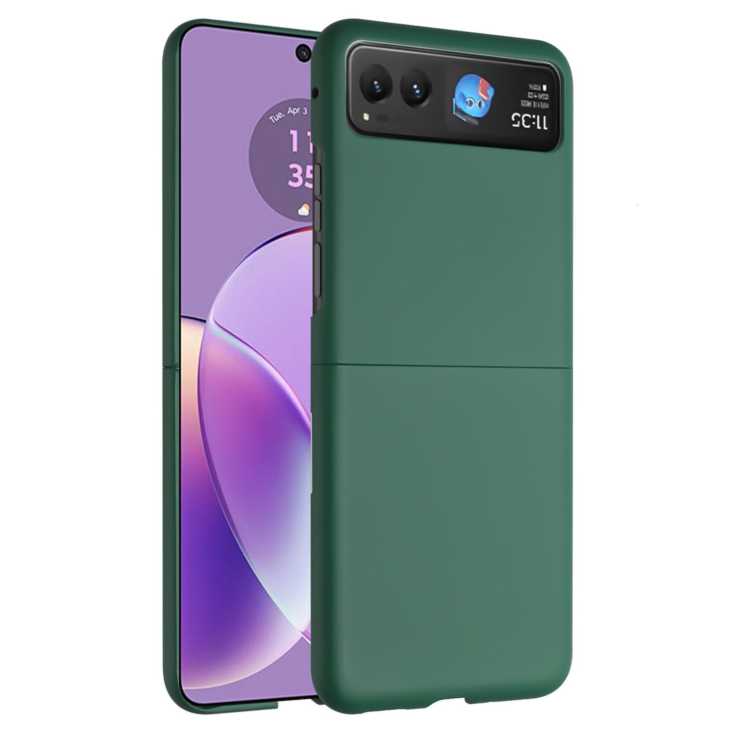 For Motorola Razr Ultra 2025 Snap-On Flip Premium Matte Finish Slim Lightweight Protective PC + Rubber TPU Hard Shell Case Cover
