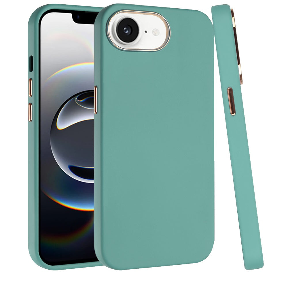 For Apple iPhone 16e Hybrid Armor Shockproof, Durable Bumper Rubber Gummy Gel Slick Hard PC Silicone TPU Case Cover