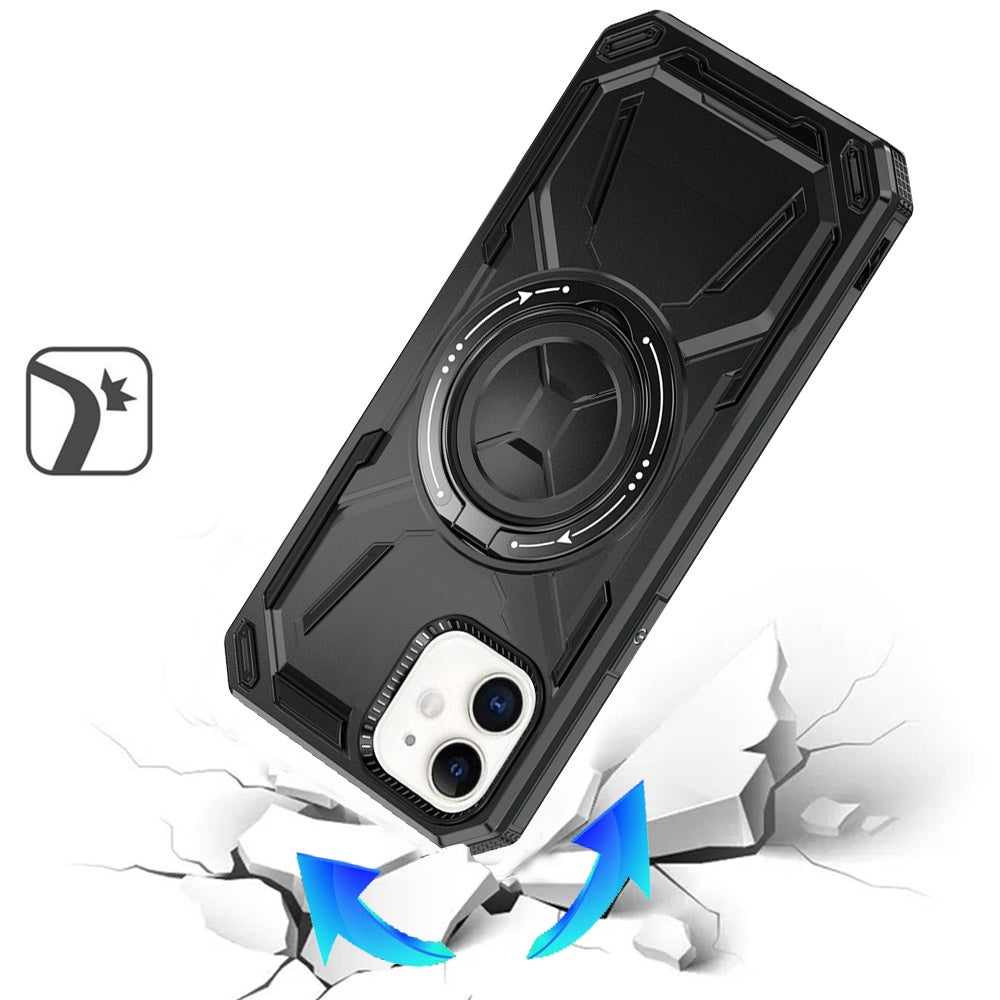 For Samsung Galaxy A06 Hybrid Magnetic Ring and 360° Rotational Kickstand with MagSafe Compatible, Military Grade Drop Protection Case Cover