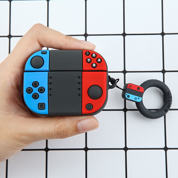 For Apple AirPods 4 Hybrid Cute 3D Fun Design Silicone Skin Cartoon Characters with Keychain Buckle Holder Rubber TPU Soft Cover Case Cover Game Console