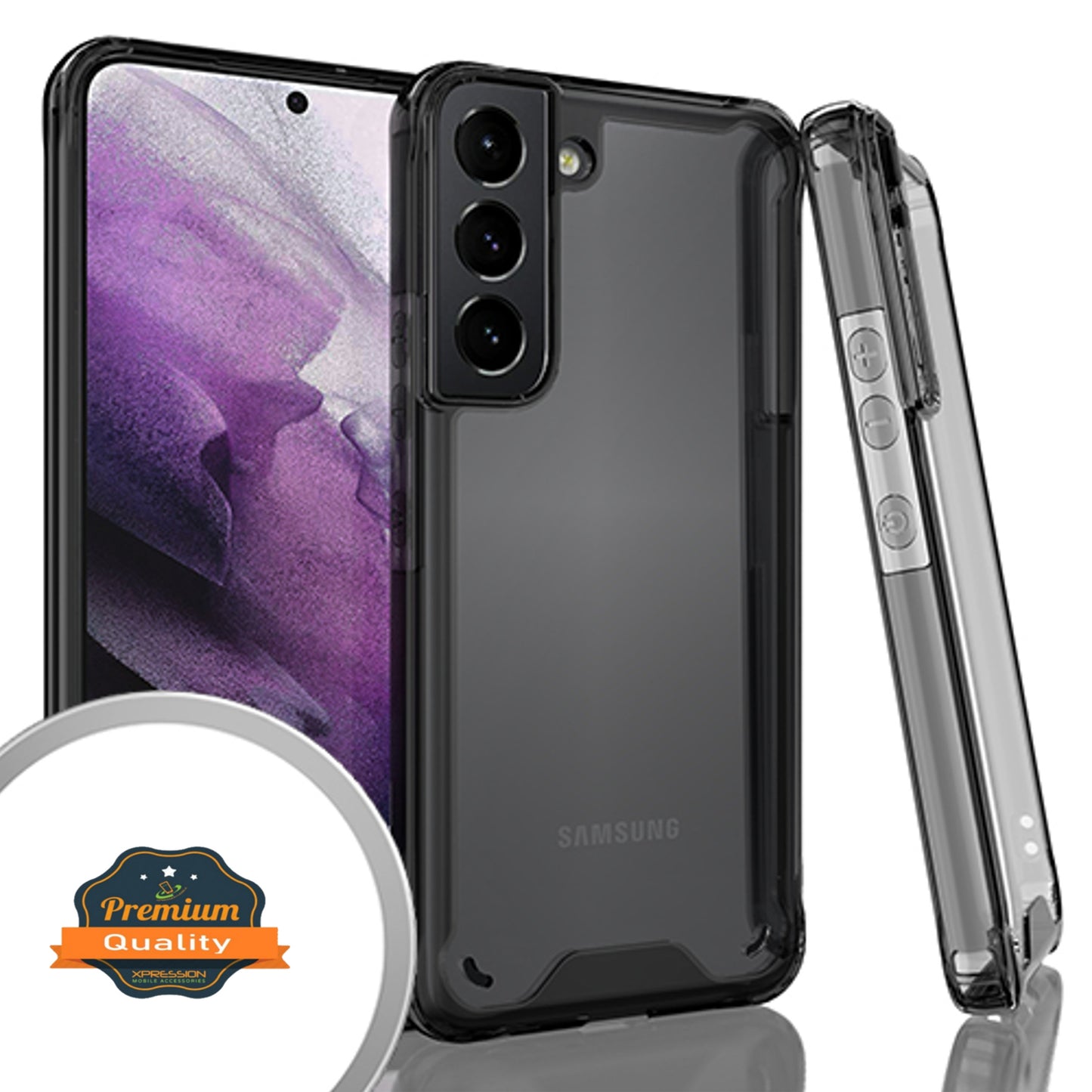 For Samsung Galaxy S25+ S25 Plus /S24+ Slim Shock-Absorbing Hybrid Clear Hard Back Frame Rubber TPU + PC Gummy Defender Protection Case Cover