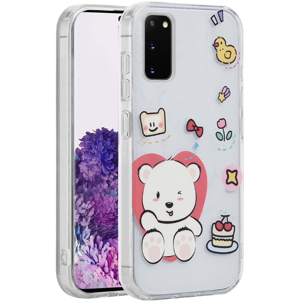 For Samsung Galaxy S20 FE Fan Edition 5G Fashion Layer Design Slim IMD TPU Protective, Shockproof Hybrid Stylish Durable Hard PC Case Cover