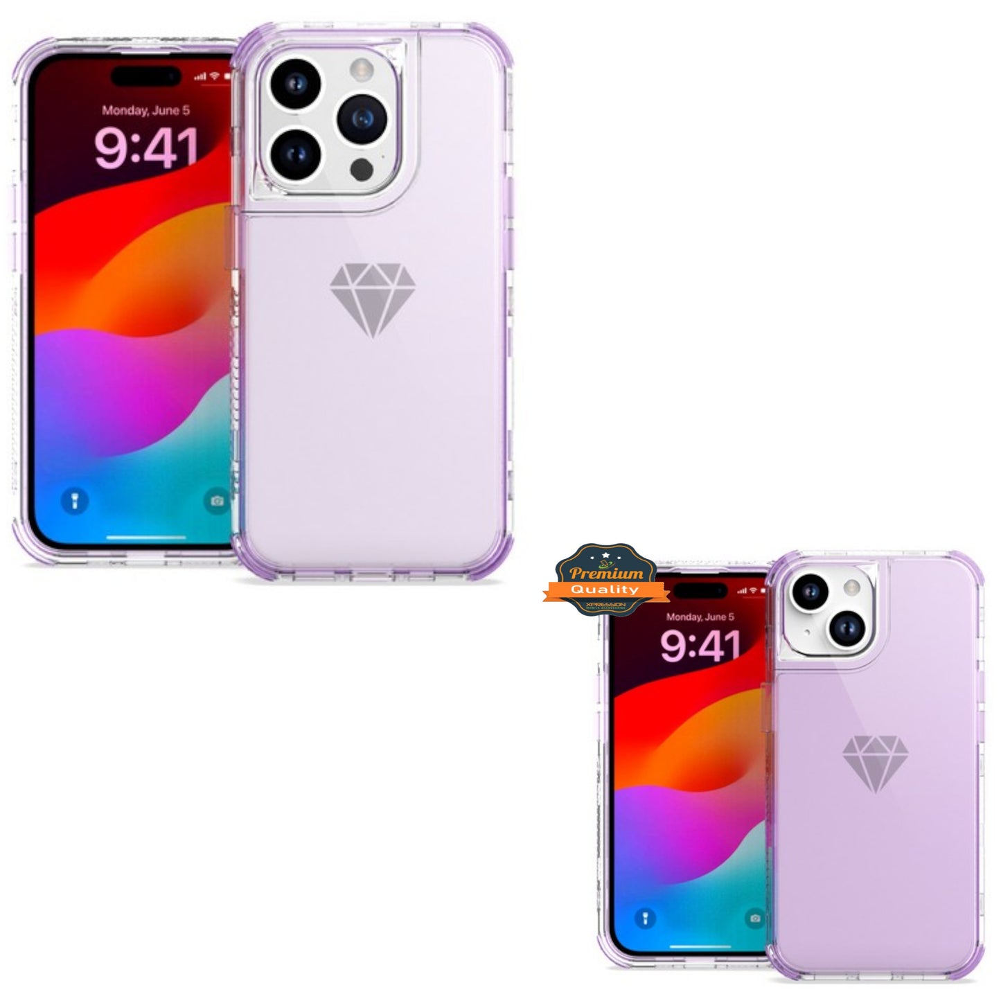 For Apple iPhone 15 Plus (6.7") Hybrid Transparent 3in1 Corner Tough Durable Detachable Shockproof Frame Hard PC + TPU Phone Case Cover