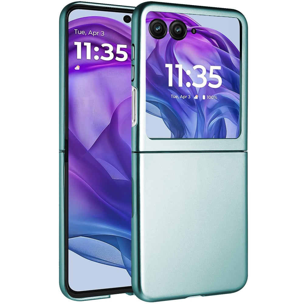 For Motorola Razr+ PLUS (2025 /2024) Snap-On Flip Premium Matte Finish Slim Lightweight Protective PC + Rubber TPU Hard Shell Case Cover