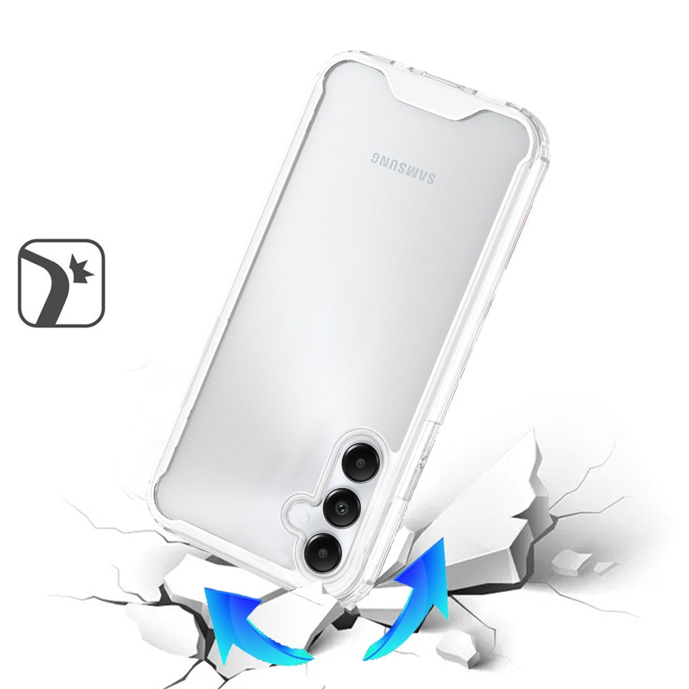 For Samsung Galaxy A16 5G Premium Hybrid Clear Shockproof Transparent Hard PC + Rubber TPU Bumper Frame Shell Slim Case Cover Clear