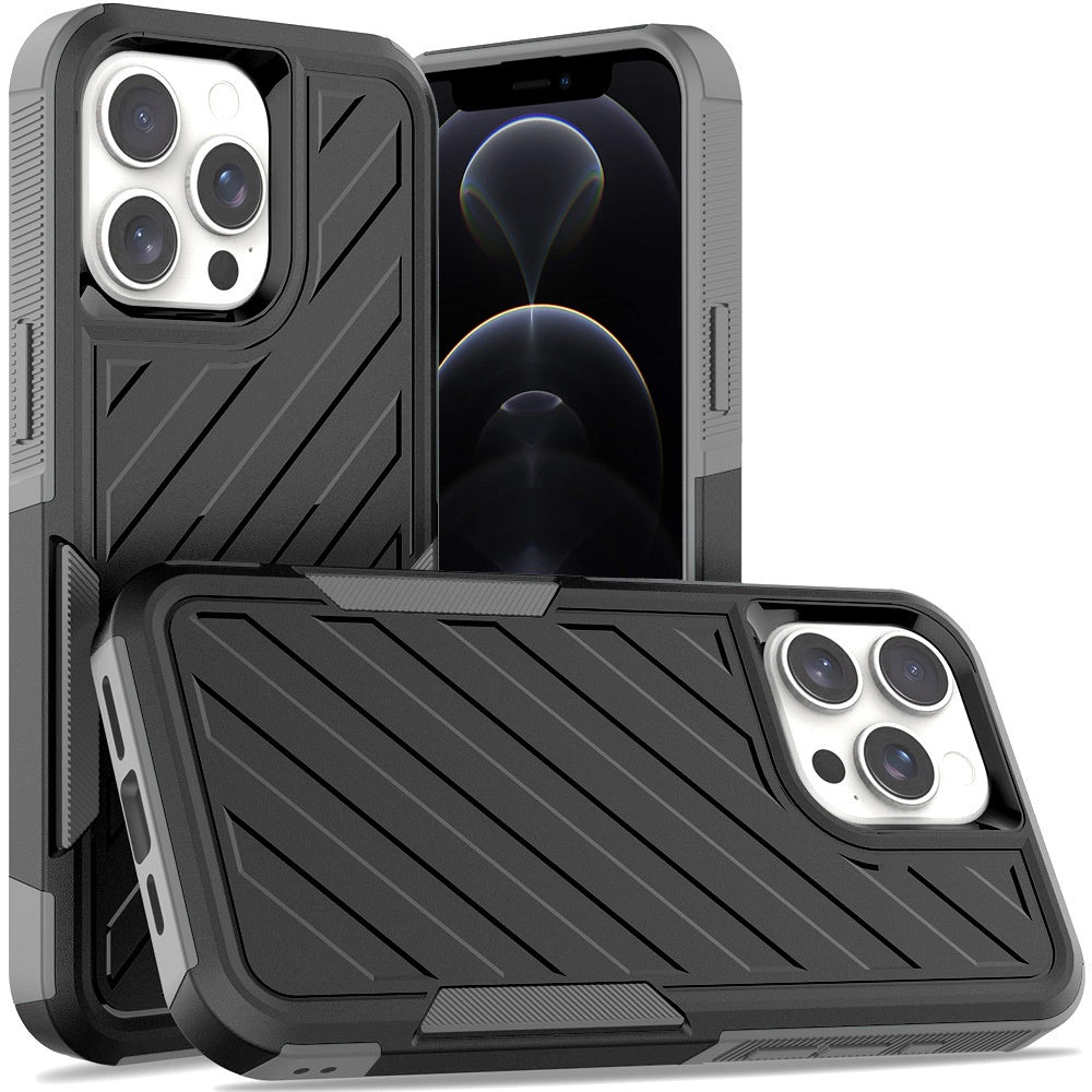 For Samsung Galaxy A16 5G Hybrid lined shockproof dual layer Rugged 2in1 Hard PC & Silicone TPU Non Slip Textured Tough Armor Case Cover