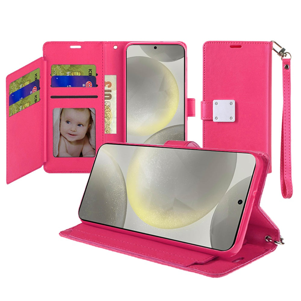 For Motorola Edge 2025 Wallet Case with ID/ Card Holder, Wristlet Strap, Magnetic TPU Protective Shockproof Folio Flip Case Cover