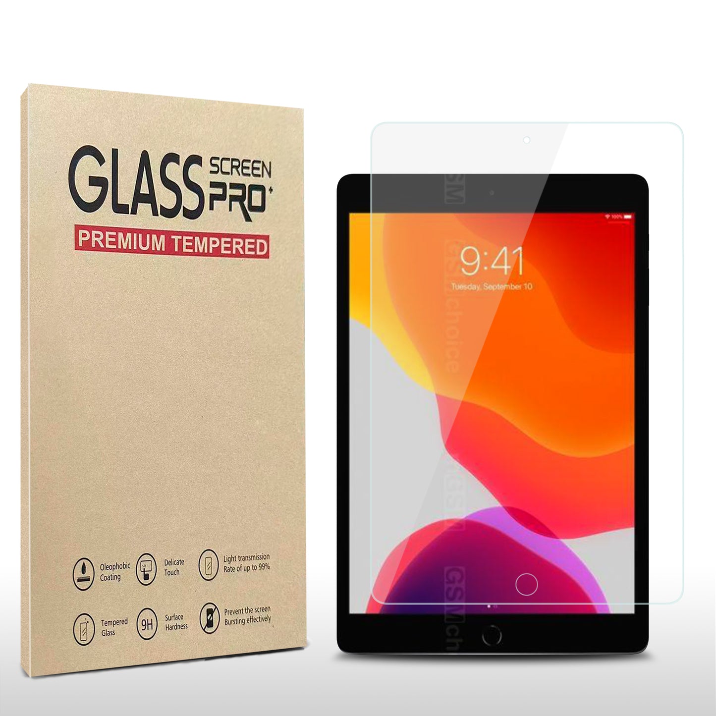 For Apple iPad Air 13" (2024) Tempered Glass Screen Protector 9H Hardness, Touchpad Compatible, Case Friendly, Bubble Free, AB Glue, Ultra HD Protector Clear
