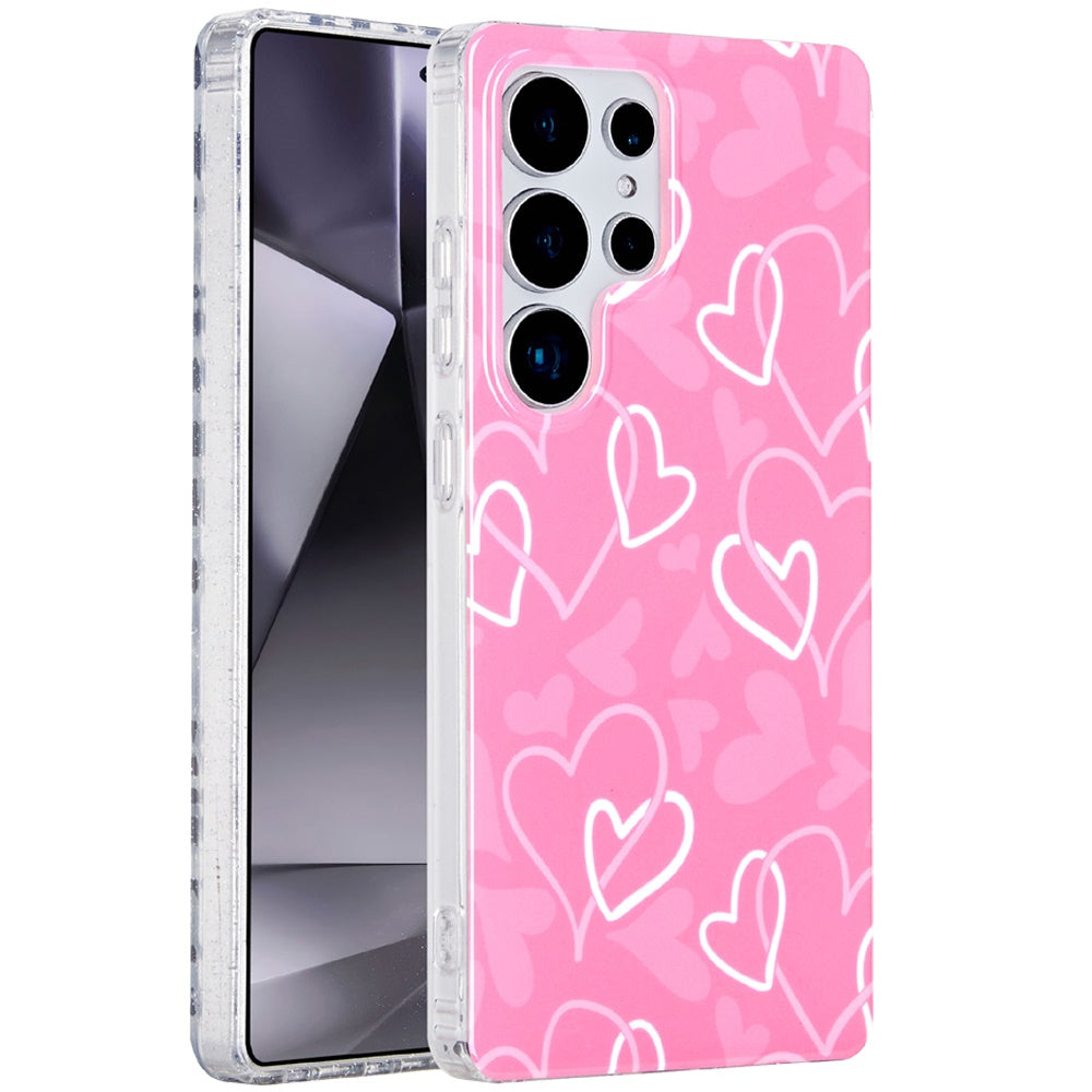 For Samsung Galaxy S25 Ultra Fashion Layer Design Slim IMD TPU Protective, Shockproof Hybrid Stylish Durable Hard PC Case Cover