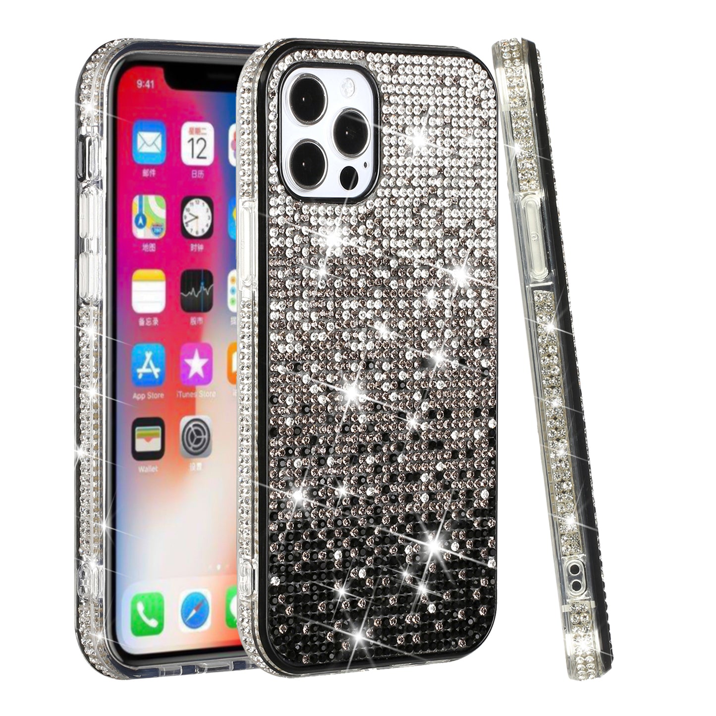 For Samsung Galaxy A16 5G Glitter Bling Ultra Thin TPU Sparkle Diamond Rhinestone Shiny Full Cover Crystal Stones Back Case Cover