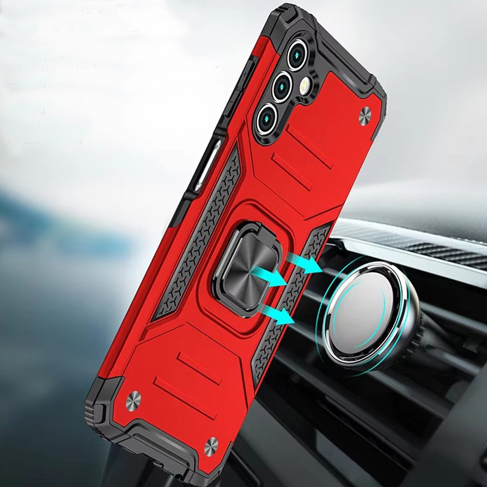 For Samsung Galaxy A16 5G Armor Hybrid with Ring Holder Kickstand Shockproof Heavy-Duty Durable Rugged Dual Layer Case Cover