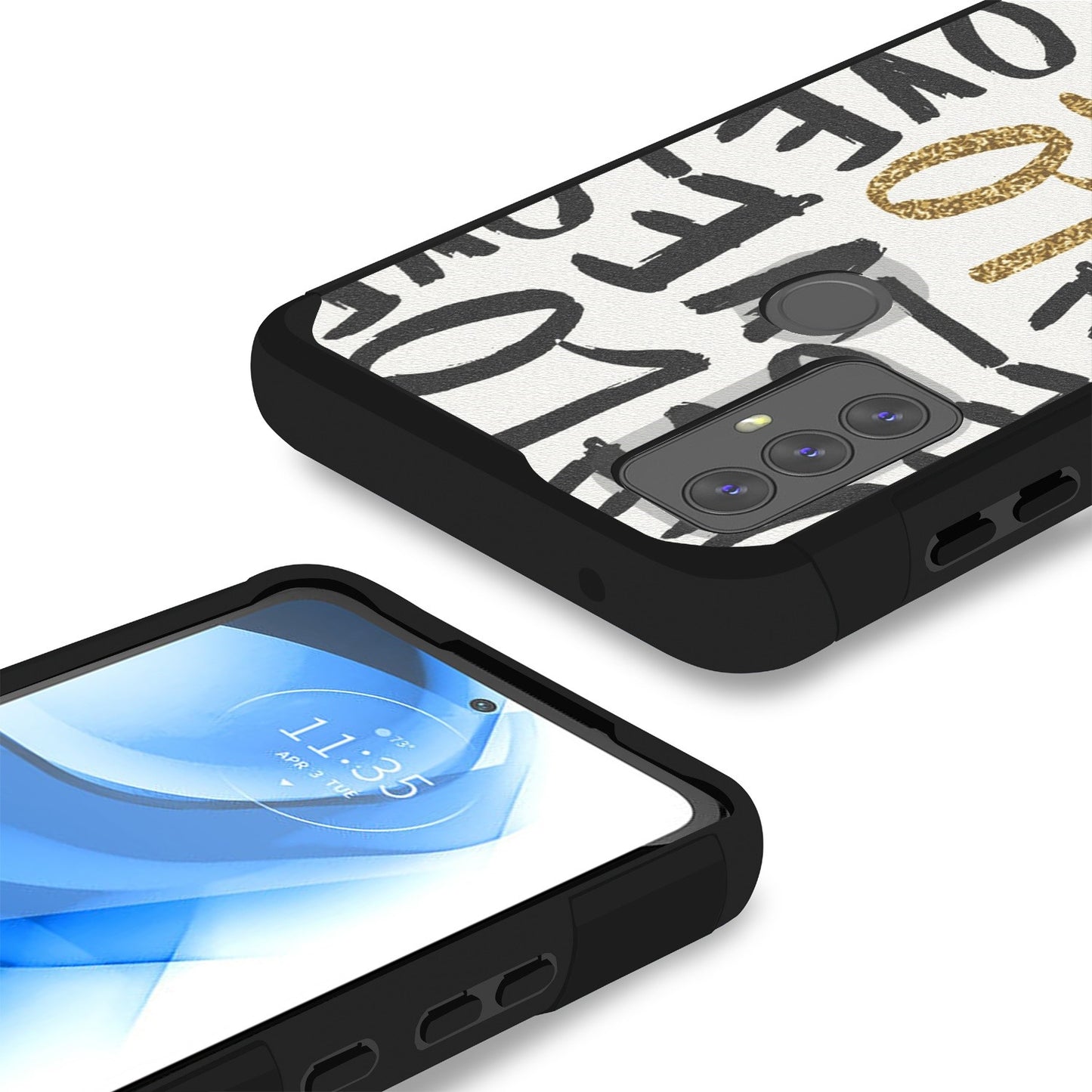 For Samsung Galaxy A36 Fashion Graphic Design Hybrid 2in1 Tough Strong Hard PC TPU Frame, Magnet Mount Friendly, Shockproof Protection Case Cover Carbon Fiber Black