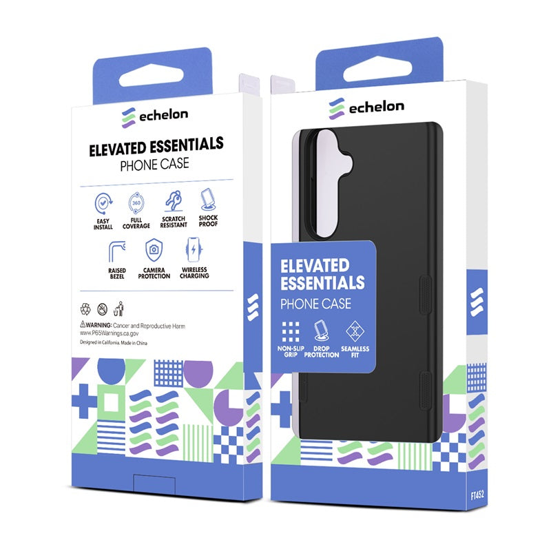 For Hybrid Slim Shockproof Bumper Protective Hard PC + Rubber TPU Phone Cover Bravo Series Case for Samsung Galaxy S24 Fan Edition - Black Case Cover Black