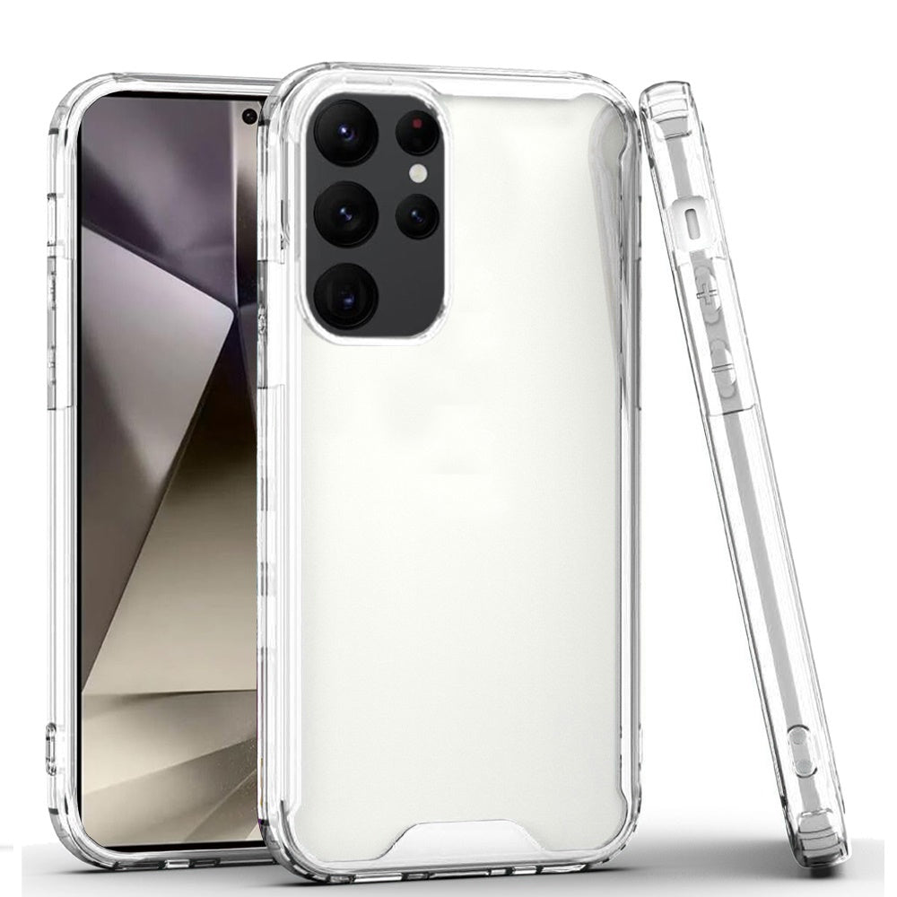 For Samsung Galaxy S25 Ultra Premium Hybrid Clear Shockproof Slim Transparent Hard PC & TPU Bumper Frame Shell Case Cover Clear