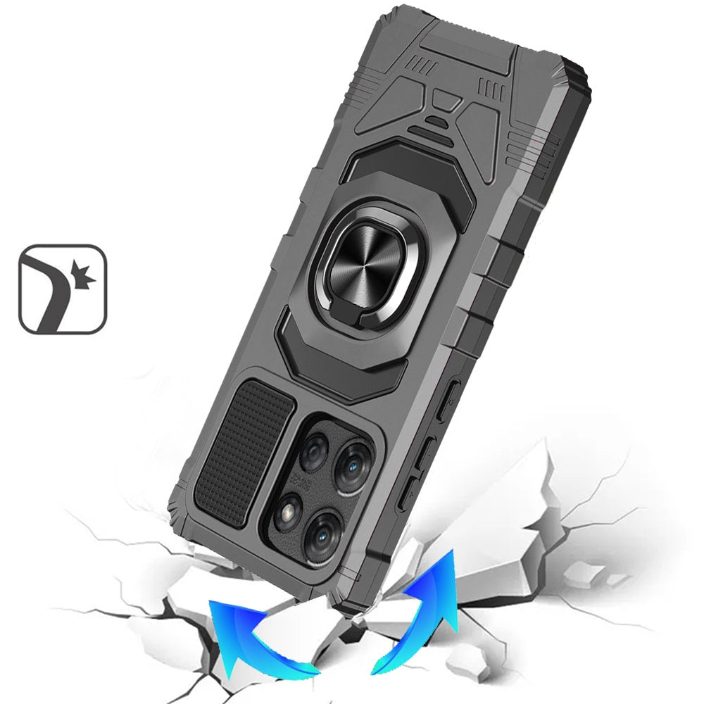 For Motorola Moto G Stylus 5G 2025 Hybrid Dual Layer with 360° Rotate Magnetic Ring Stand Holder Kickstand TPU Rugged PC Shockproof Case Cover